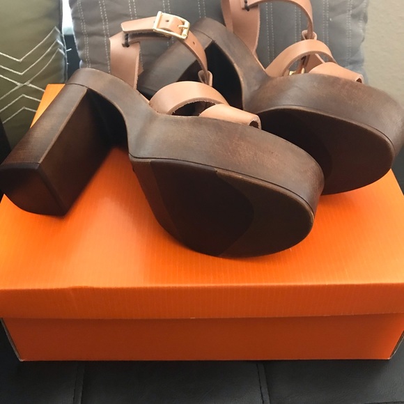 Carlo Pera Leather Platform Sandals 6.0-6.5 - Picture 5 of 5